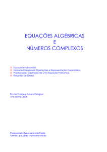 Equações Algébricas e Números Complexos