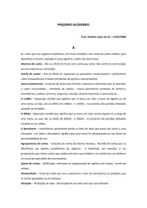 pequeno glossário - Prof. Antônio Lopes de Sá