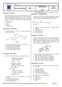 Aluno (a) Química Orgânica LISTA