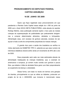 PRONUNCIAMENTO DO DEPUTADO FEDERAL CAPITÃO