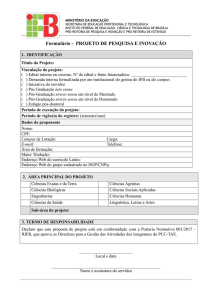 Formulário para registro de projetos de pesquisa - TAE (PRPI