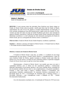 Estado de Direito Social Texto extraído do Jus Navigandi http://jus2