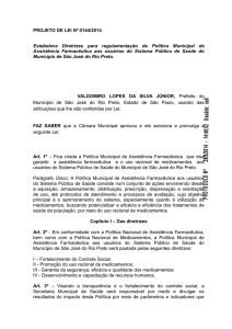 PROJETO DE LEI Nº 0144/2014 Estabelece Diretrizes para