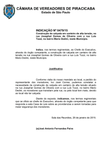 indicação nº /09 - Câmara de Vereadores de Piracicaba