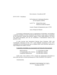 Ofício 327/07 - Doação de Equipamentos para o CNTE