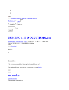 NUMERO 11 E O OCULTISMO - Doc - Documentos