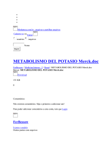 METABOLISMO DEL POTASIO Merck - Renal