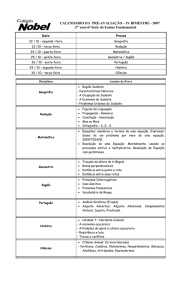 calendário da pré-avaliação – iv bimestre - 2007