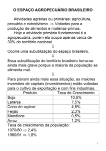 o espaço agropecuário brasileiro