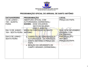 INSCRIÇÃO PARA MINISTRANTES DE OFICINAS DE ARTES