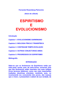 Fernando Rosemberg Patrocínio (título do e.Book) ESPIRITISMO E