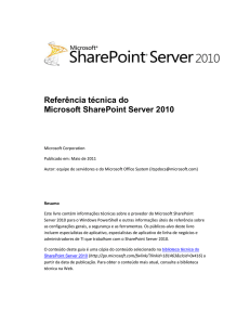 Referência técnica do SharePoint Server 2010
