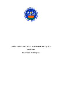 Relatório Colégio D.J.Braga - Universidade Federal de Pelotas