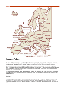 Europa Aspectos Físicos No sentido estritamente geológio e