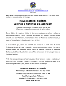 Novo material didático estimula a valorização histórica de Itanhaém