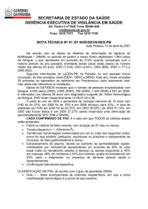 Exames Dengue 01 - Secretaria de Estado da Saúde da Paraíba