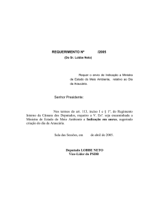 REQUERIMENTO nº /2005 - Câmara dos Deputados