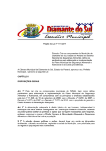projeto de lei n° xxx/2013 - Diamante do Sul
