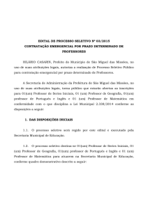 PROF II - Prefeitura Municipal de São Miguel das Missões