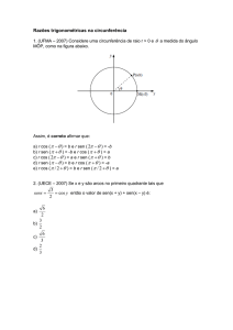 Razões trigonométricas na circunferência