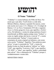 O nome de Jesus em hebráico
