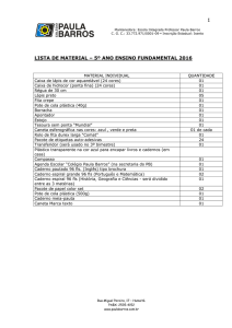 lista de material – 5° ano ensino fundamental 2016