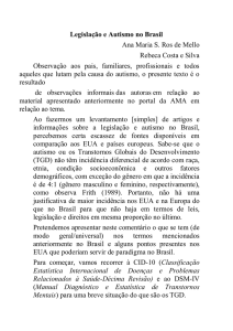 Legislação e Autismo no Brasil