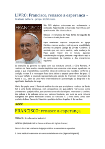LIVRO: Francisco, renasce a esperança – Paulinas Editora – preço
