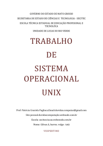 1) A história dos sistemas UNIX