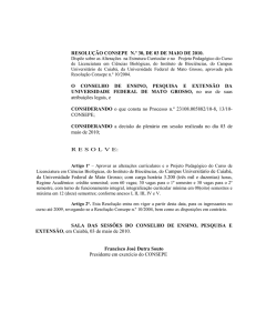 Resolução Nº 30 de 03/05/2010 - Portal de Sistemas Integrados