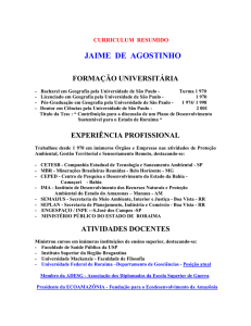 Curriculum Vitae – Jaime Agostinho