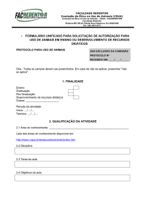 Formulário Unificado para Solicitação de Autorização para o Uso de
