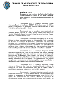 moção -nº /07 - Câmara de Vereadores de Piracicaba