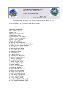 Lista por ordem alfabética - Universidade Federal de Pelotas