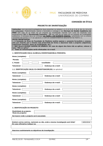 Formulário CE - Universidade de Coimbra
