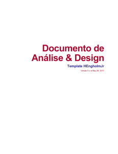 Documento de Análise e Design