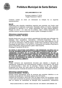 Prefeitura Municipal de Santa Bárbara ESCLARECIMENTO N.º 001