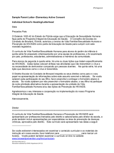 (Portuguese) Sample Parent Letter