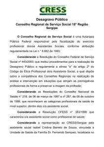 Desagravo Público Conselho Regional de Serviço Social 18