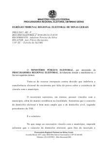 MINISTÉRIO PÚBLICO FEDERAL PROCURADORIA REGIONAL