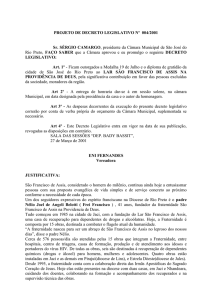 projeto de decreto legislativo nº 004/2001