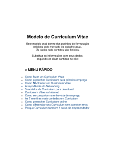 Download: Modelo de Curriculum para Primeiro