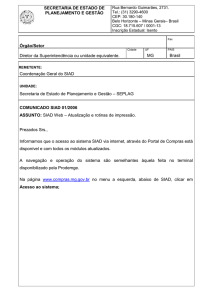 2006 - SIAD Web - Portal de Compras do Estado de Minas Gerais