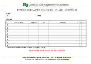 CAMPEONATO REGIONAL LESTE DE BOCHA 2012 – 29