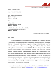 Carta Associação Brasileira de Antropologia sobre o I COMIGRAR e