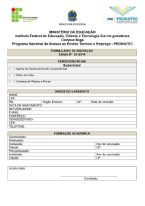Edital 26/2014 - Formulário de inscrição