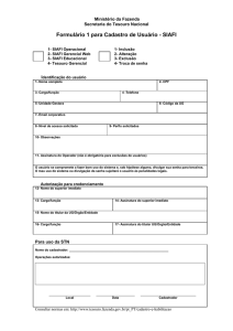 Formulário para Acesso de Operador no SIAFI (.doc)