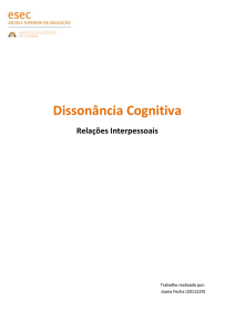 Dissonância Cognitiva Relações Interpessoais