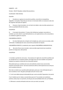 GABARITO – AP3 Período - 2012/1º Disciplina: Análise