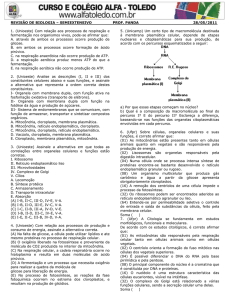 REVISÃO DE BIOLOGIA – SEMIEXTENSIVO PROF. PANDA 28/05